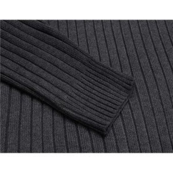 New Men's Shawl Collar Sweaters Casual Grey Sweater - Picture 4 of 6